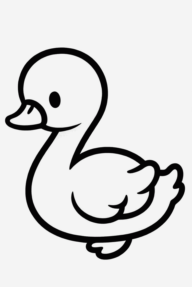 Swan colouring page to print and colour in