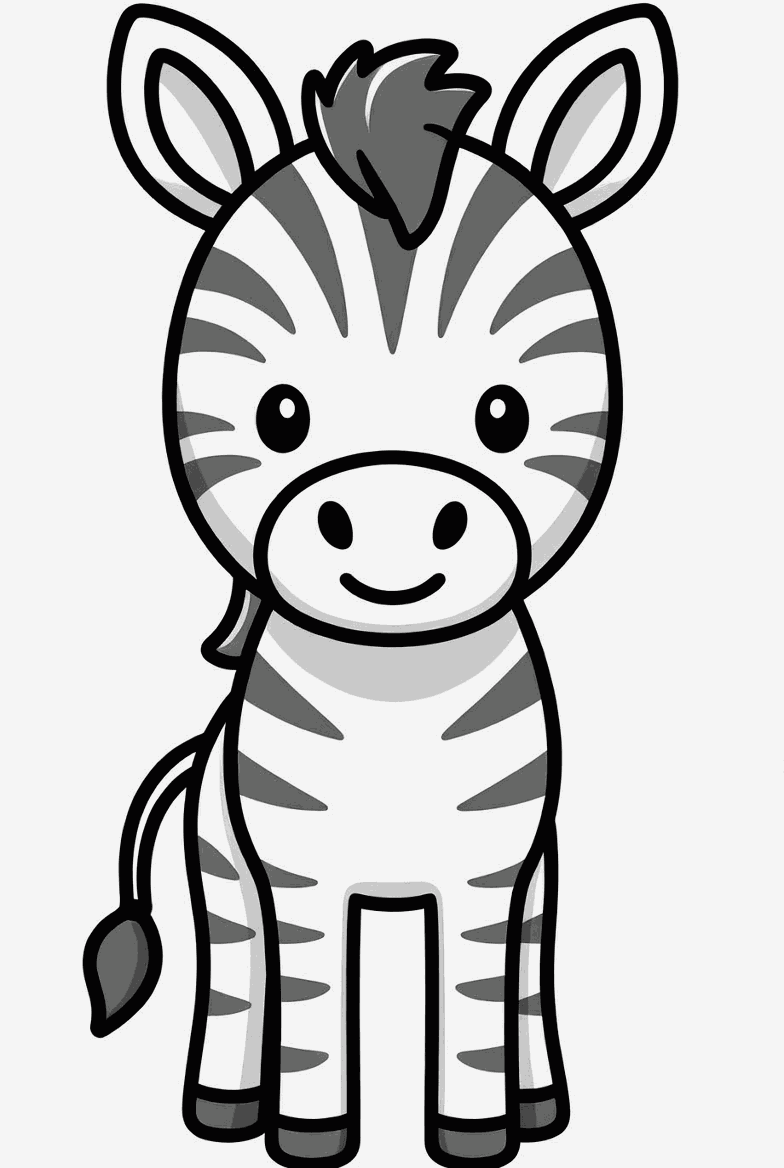 Zebra colouring page to print and colour in